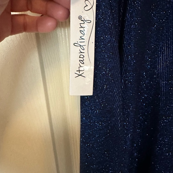 New With tag  long dress. Midnight Blue Glitter Dress - Picture 3 of 8